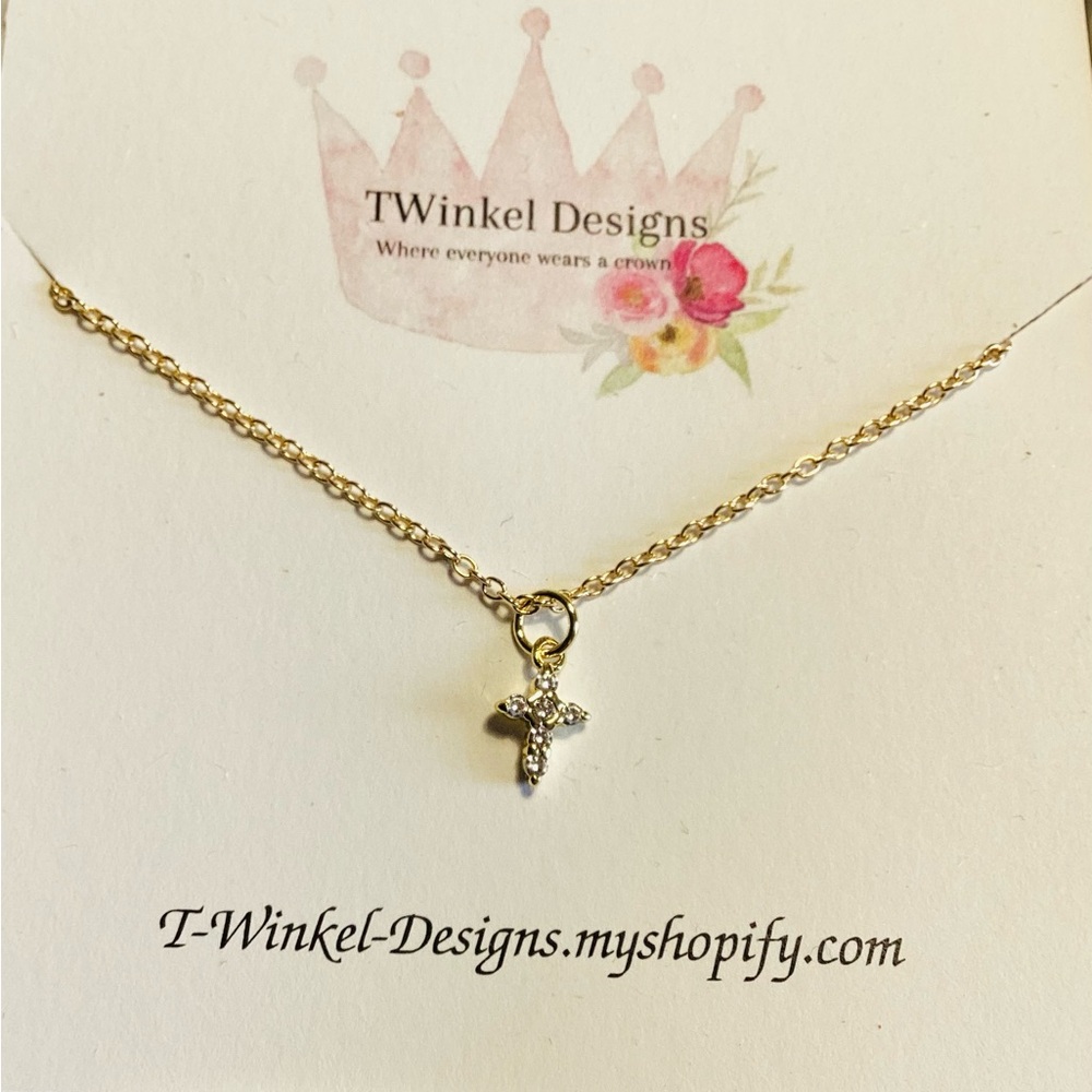 Gold Cross Pendant Necklace